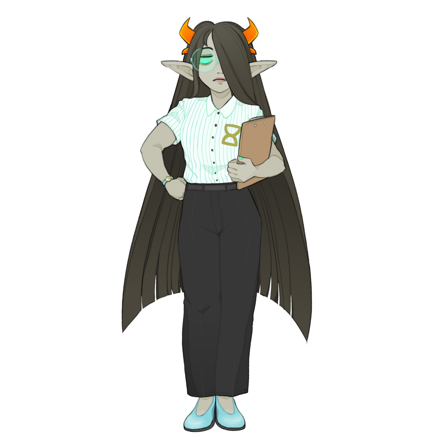 Full Body in Pencil Style of a fantroll.